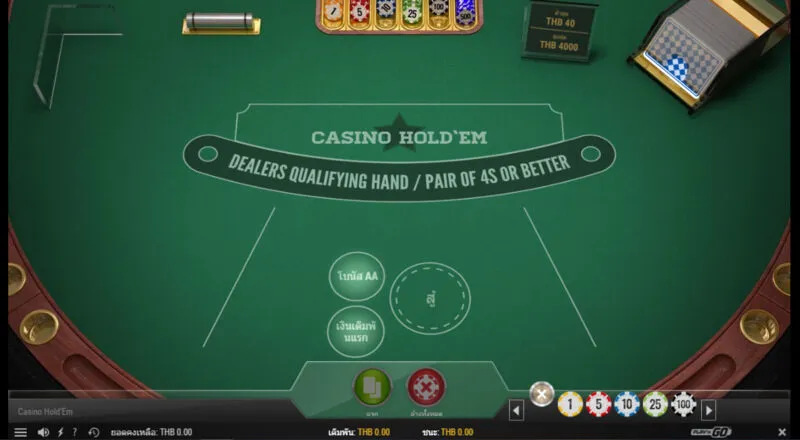 กฎของเกม Casino Hold'em Soibet